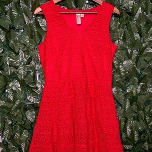 Emma & Michele Red Lace Dress